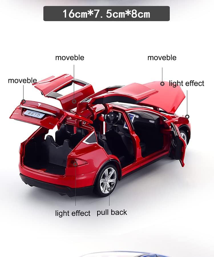 1:32 TESLA X90 MODEL Toy Car Metal Pull Back Diecast Car with Openable Door and Sound & Light Effects by ARNIYAVALA ππ