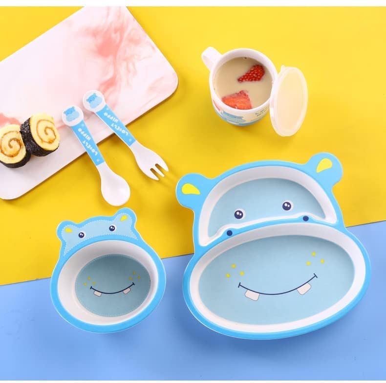 πΏ ARNIYAVALA Bamboo Fibre Dinner Set for Kids β Eco-Friendly, Safe & Adorable Hippo Design! π¦π½οΈ
