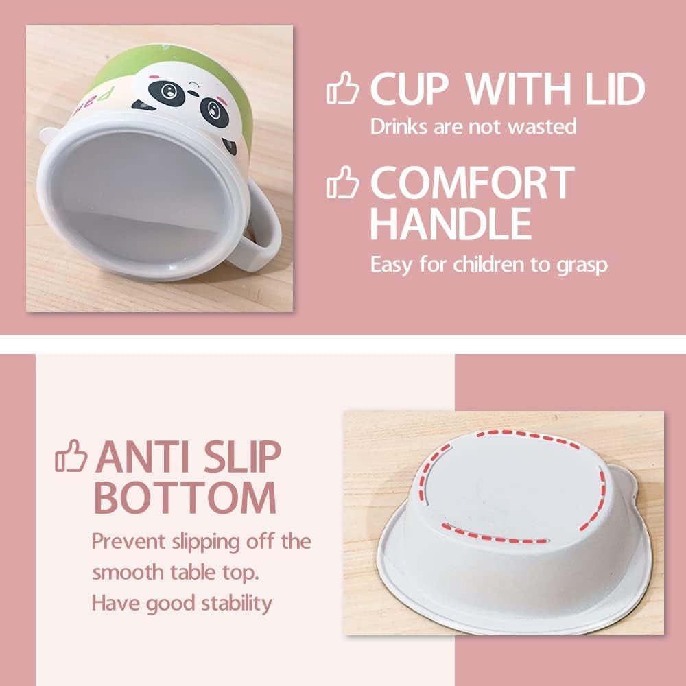 ๐ฟ ARNIYAVALA Panda 5-Piece Bamboo Fiber Dinnerware Set โ Eco-Friendly, Non-Toxic & Adorable Panda Design! ๐ผ๐ฝ๏ธ