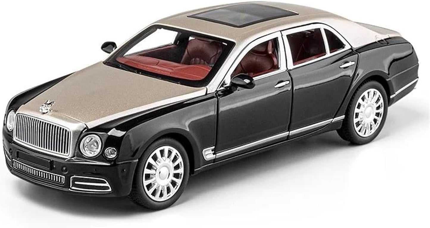 ARNIYAVALA 1:24 Scale Bentley Mulsanne Diecast Cars Models πβ¨ - Pull Back Car Toys with 6 Open Doors, Light and Sound, Boys Toys, Kids & Adults Gift π