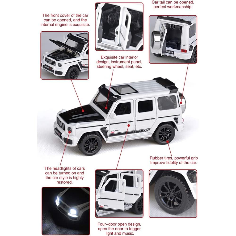 ARNIYAVALA 1:32 Brabus G700 SUV Off-road Model Car Diecast Toy Car for Kids π Pull Back Action, Realistic Design with Lights & Sound Effects πΆπ‘