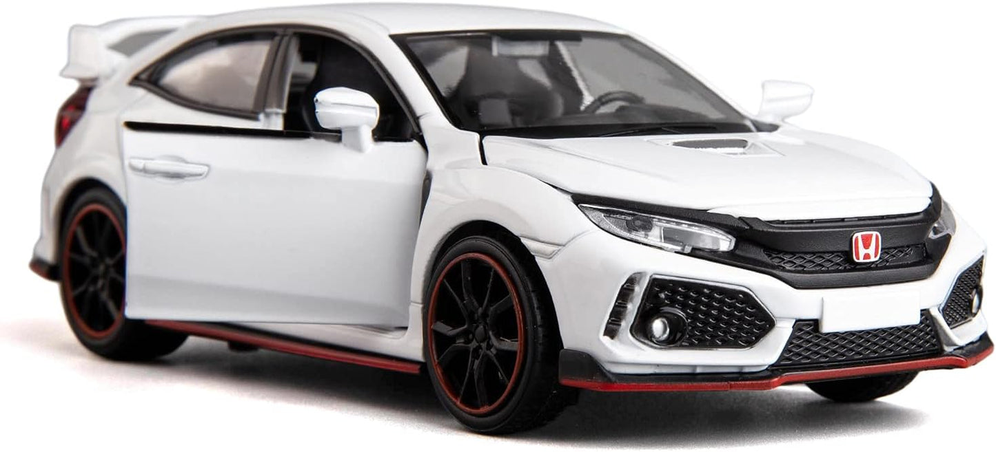 ARNIYAVALA 1:32 Scale Civic Type R Diecast Alloy Metal Pull Back Toy Car π, with Openable Doors πͺ, Music πΆ, Sound π, and Light π‘ Effects