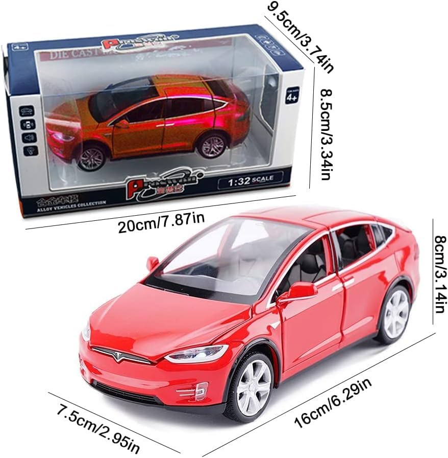 1:32 TESLA X90 MODEL Toy Car Metal Pull Back Diecast Car with Openable Door and Sound & Light Effects by ARNIYAVALA ππ