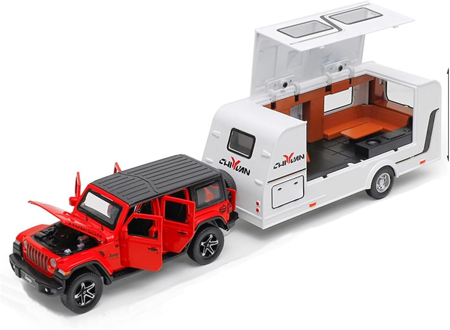 ARNIYAVALA 1:32 Wrangler with Trailer Alloy Die-Cast Toy Car Model with Sound & Light πβ¨