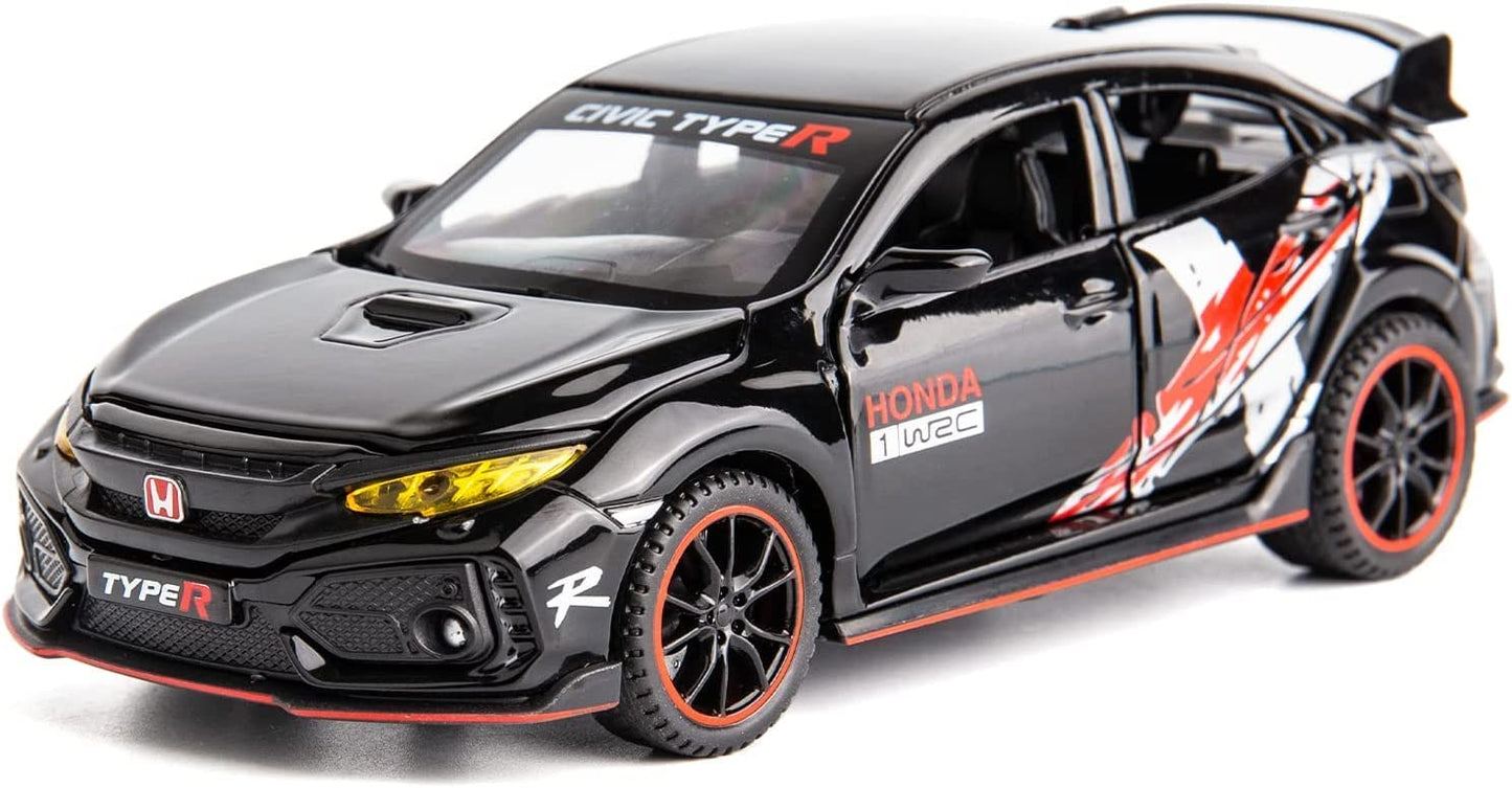ARNIYAVALA 1:32 Scale Civic Type R Diecast Alloy Metal Pull Back Toy Car π, with Openable Doors πͺ, Music πΆ, Sound π, and Light π‘ Effects