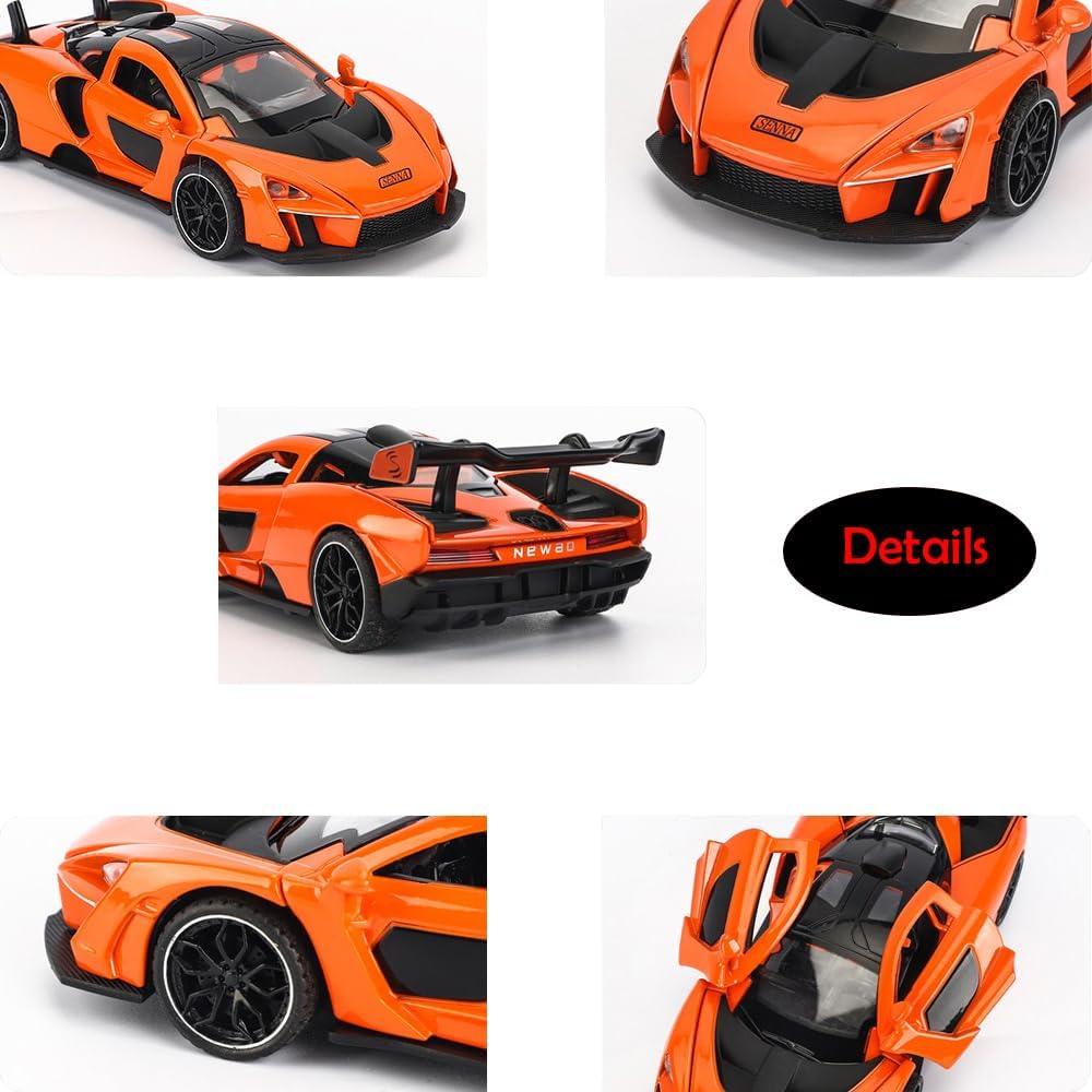 ARNIYAVALA π 1/32 McLaren Senna Alloy Sports Car Model Diecast Toy Vehicle with Sound & Light πΆπ‘
