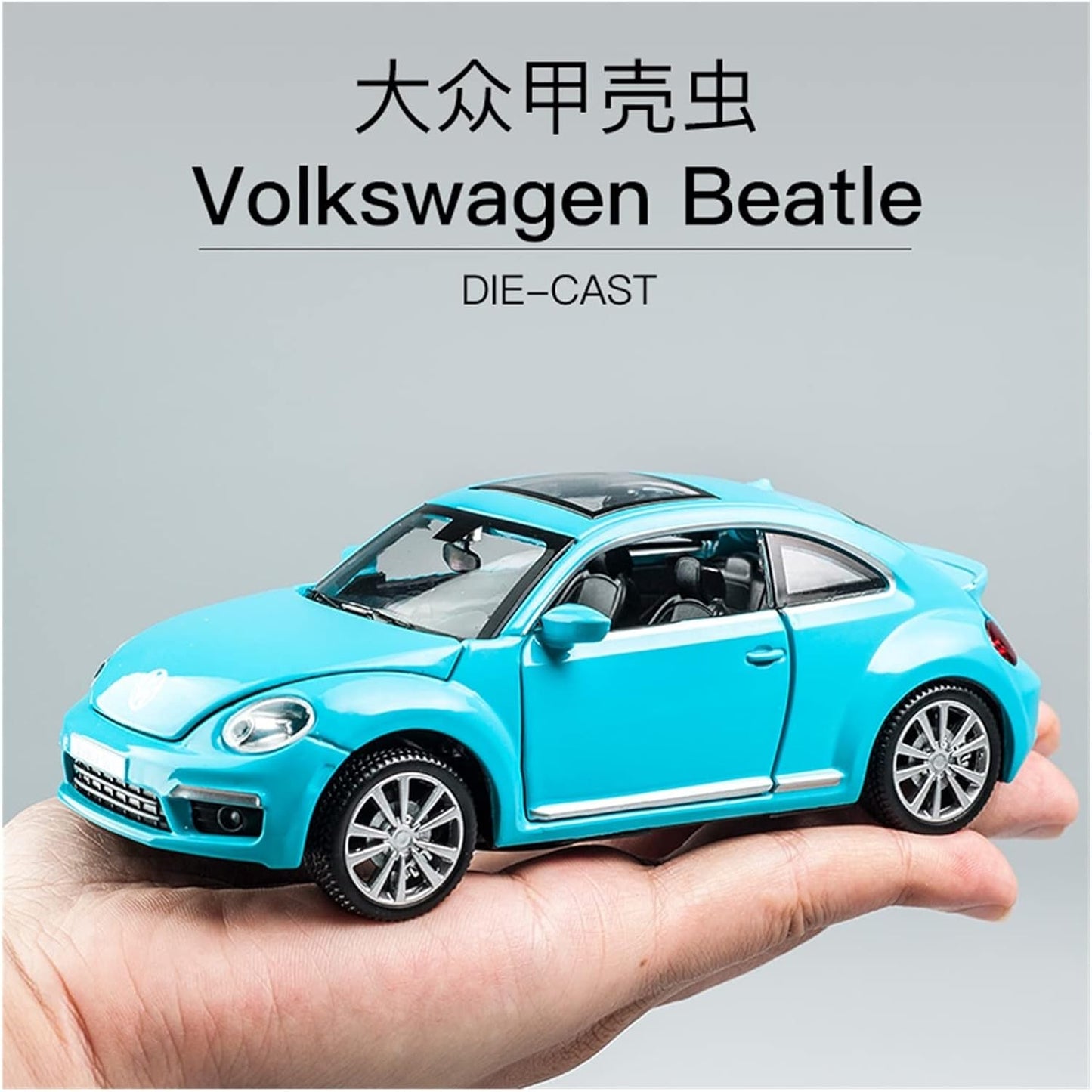 ARNIYAVALA 1:32 Scale Volkswagen Beetle Diecast Metal Pullback Toy Car π with Openable Doors πͺ, Realistic Sound πΆ, LED Light Effects π‘