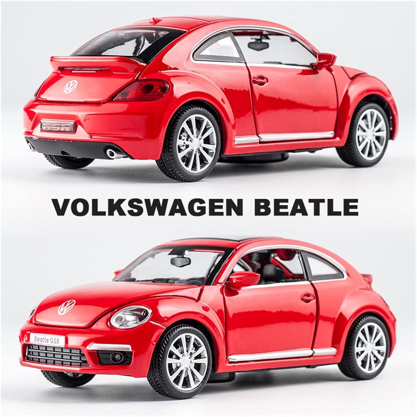 ARNIYAVALA 1:32 Scale Volkswagen Beetle Diecast Metal Pullback Toy Car π with Openable Doors πͺ, Realistic Sound πΆ, LED Light Effects π‘