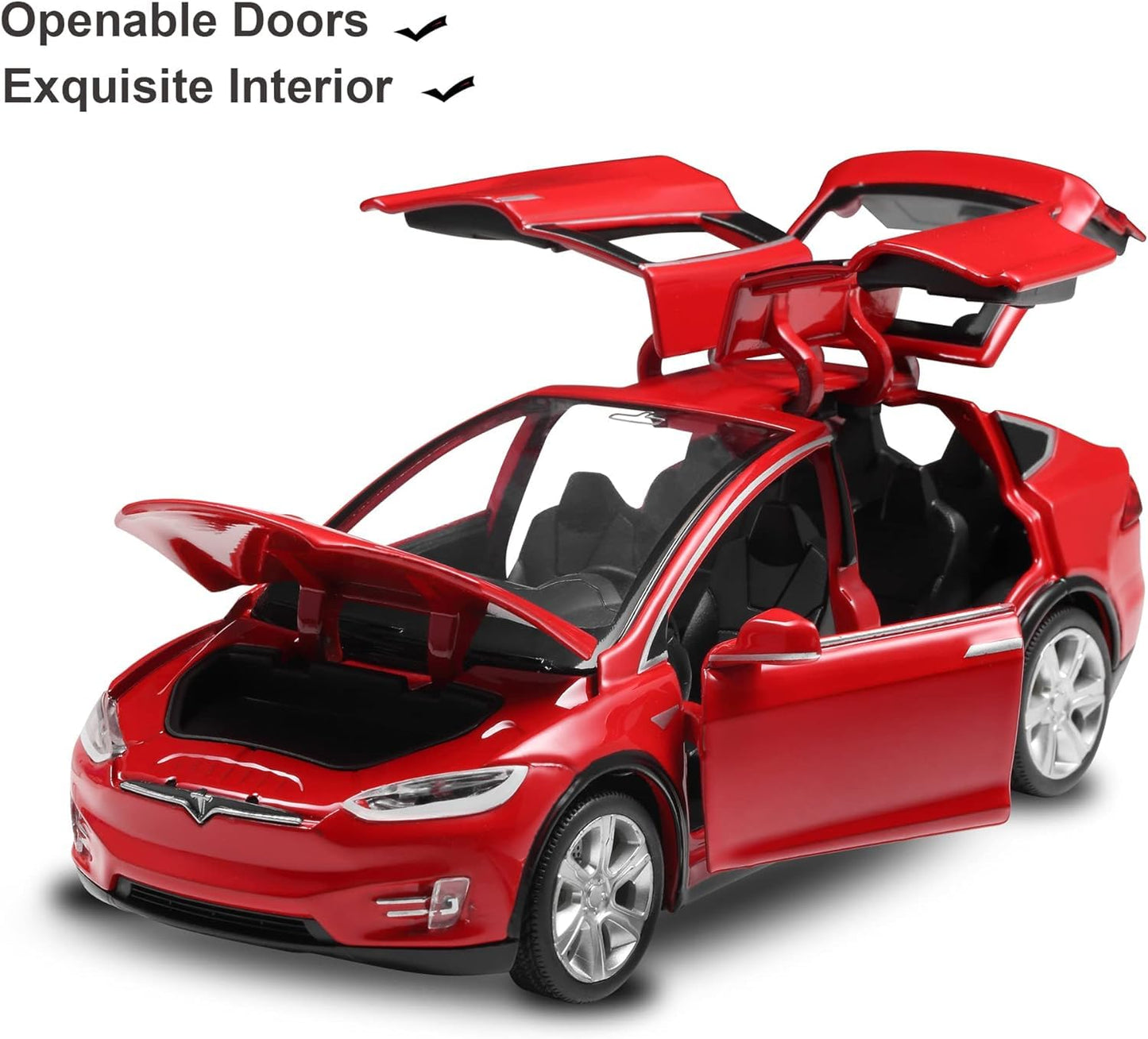 1:32 TESLA X90 MODEL Toy Car Metal Pull Back Diecast Car with Openable Door and Sound & Light Effects by ARNIYAVALA ππ