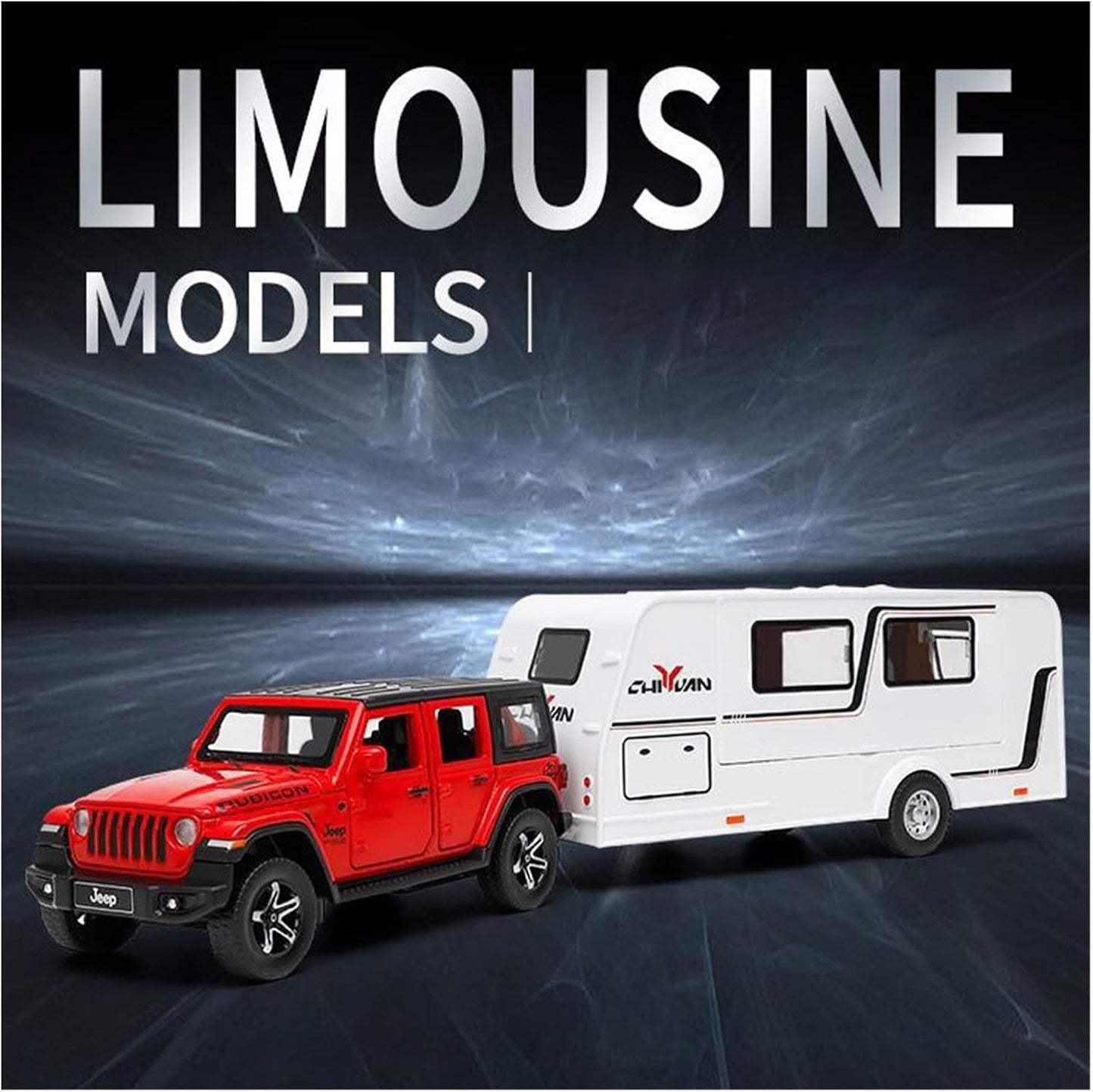 ARNIYAVALA 1:32 Wrangler with Trailer Alloy Die-Cast Toy Car Model with Sound & Light πβ¨