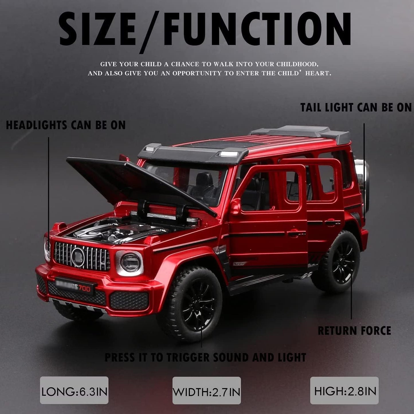 ARNIYAVALA 1:32 Brabus G700 SUV Off-road Model Car Diecast Toy Car for Kids π Pull Back Action, Realistic Design with Lights & Sound Effects πΆπ‘