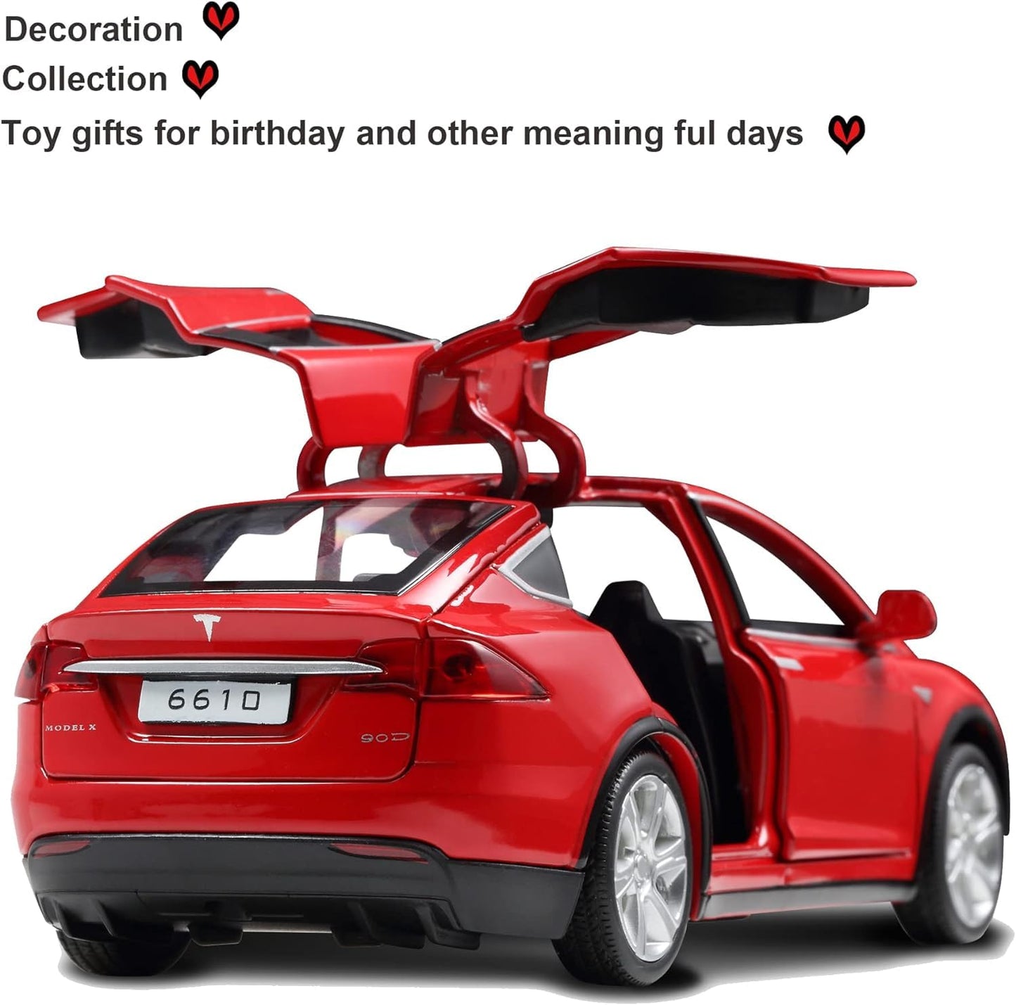 1:32 TESLA X90 MODEL Toy Car Metal Pull Back Diecast Car with Openable Door and Sound & Light Effects by ARNIYAVALA ππ