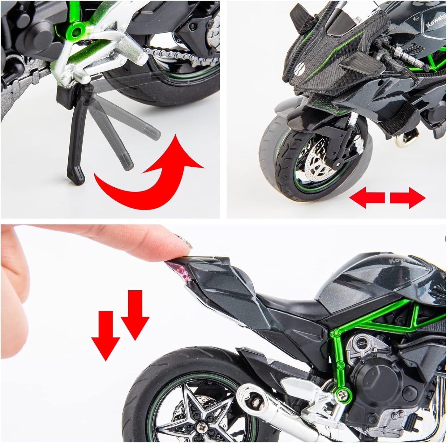 Arniyavala 1:12 Scale Mini Motorcycle Model | Zinc Alloy Fuel Tank, Rubber Tires, Engine Sound & Headlights | Detailed Collectible Motorcycle Toy for Enthusiasts & Kids ๐๏ธ๐จ