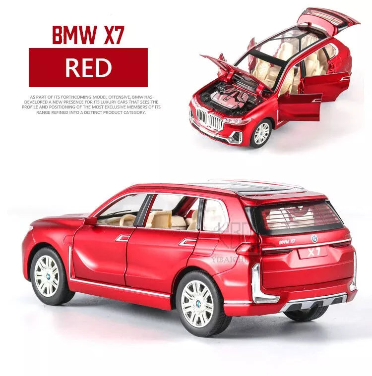 ARNIYAVALA 1:32 BMW X7 Diecast SUV Toy Car π with Sound πΆ, Light π‘, Pull Back Action π οΈ, and Collectible Metal Design π§