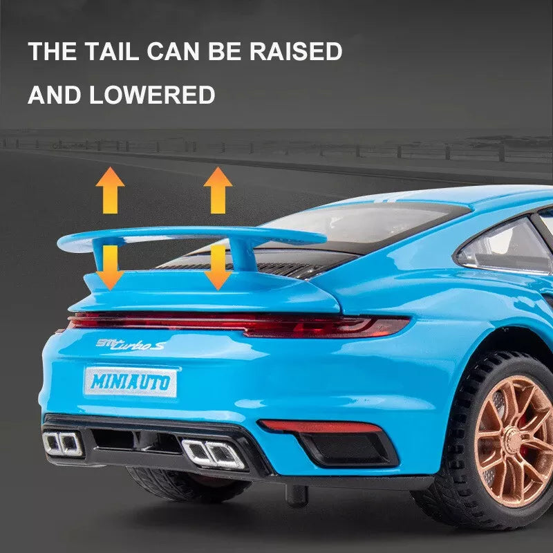 ARNIYAVALA 1:32 Porsche Carrera 911 Diecast Toy Car Model π with Pull Back Action, Realistic Sound πΆ and LED Light π‘, Collectible Model Car for Kids and Enthusiasts