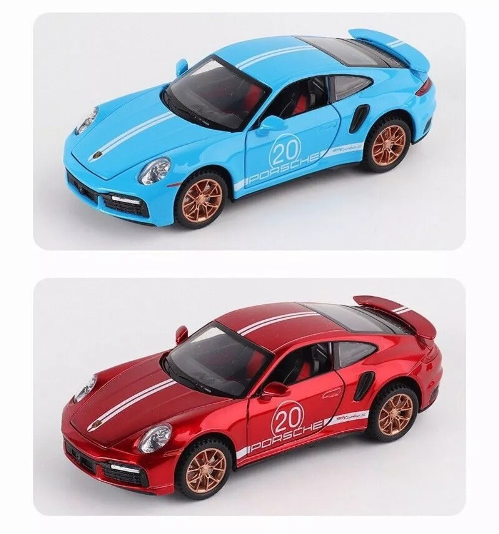ARNIYAVALA 1:32 Porsche Carrera 911 Diecast Toy Car Model π with Pull Back Action, Realistic Sound πΆ and LED Light π‘, Collectible Model Car for Kids and Enthusiasts