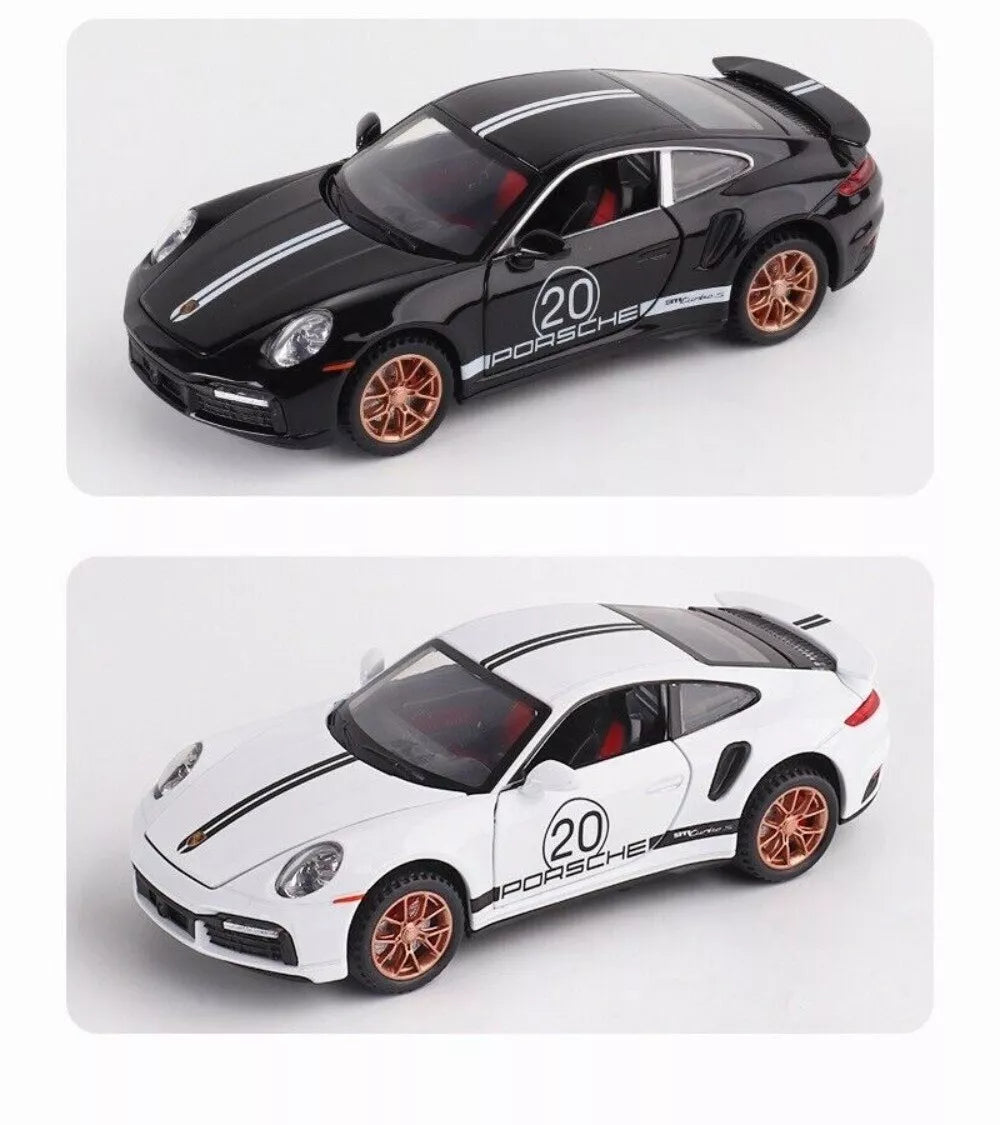 ARNIYAVALA 1:32 Porsche Carrera 911 Diecast Toy Car Model π with Pull Back Action, Realistic Sound πΆ and LED Light π‘, Collectible Model Car for Kids and Enthusiasts