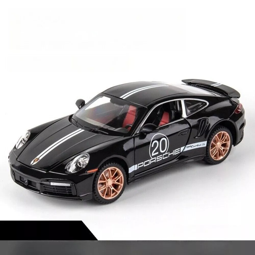 ARNIYAVALA 1:32 Porsche Carrera 911 Diecast Toy Car Model π with Pull Back Action, Realistic Sound πΆ and LED Light π‘, Collectible Model Car for Kids and Enthusiasts