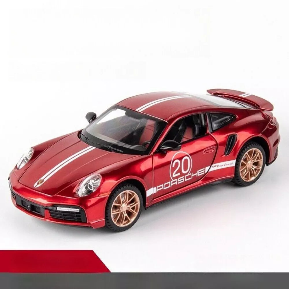 ARNIYAVALA 1:32 Porsche Carrera 911 Diecast Toy Car Model π with Pull Back Action, Realistic Sound πΆ and LED Light π‘, Collectible Model Car for Kids and Enthusiasts