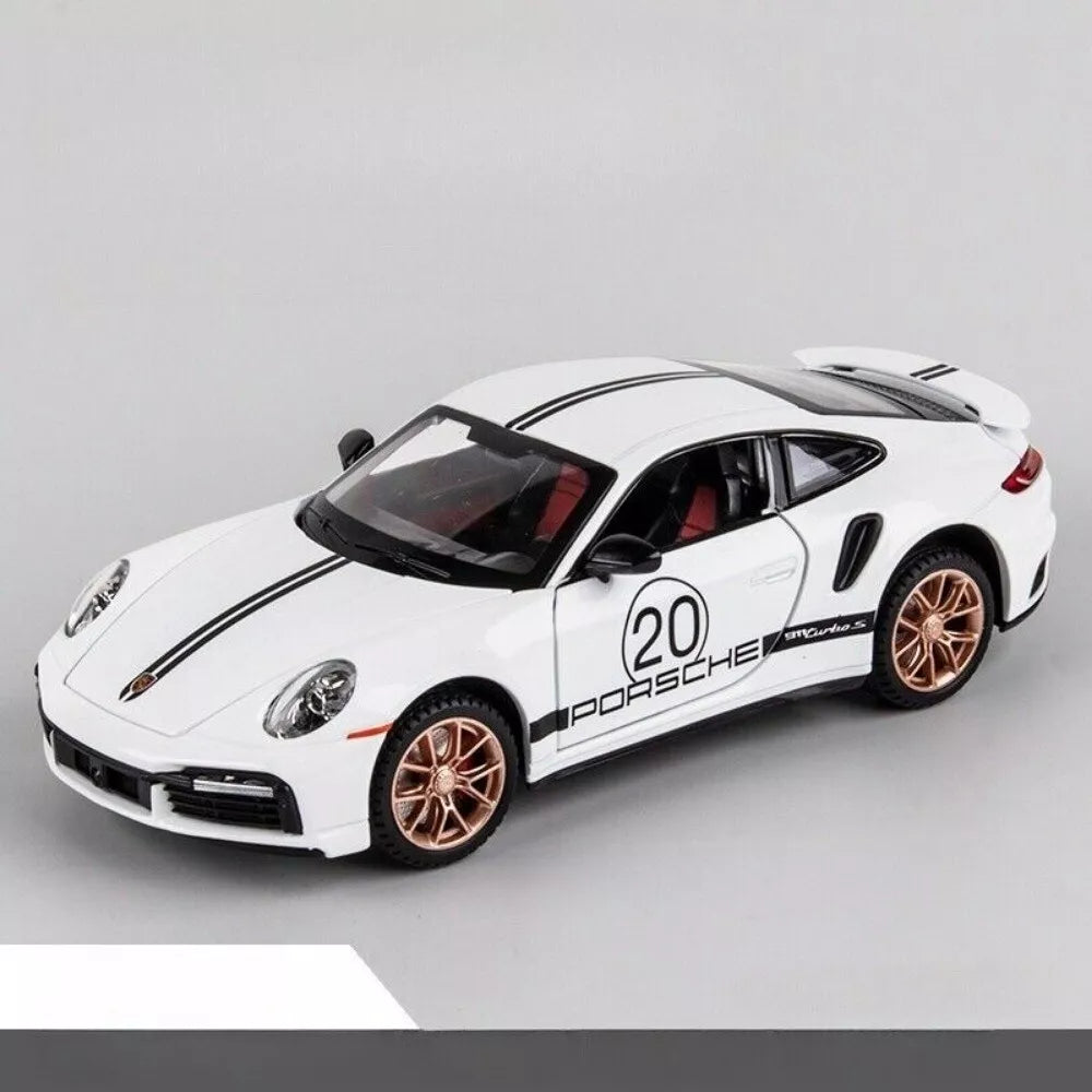 ARNIYAVALA 1:32 Porsche Carrera 911 Diecast Toy Car Model π with Pull Back Action, Realistic Sound πΆ and LED Light π‘, Collectible Model Car for Kids and Enthusiasts
