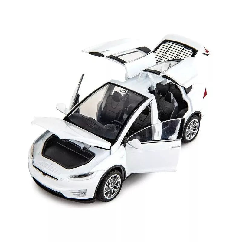 1:32 TESLA X90 MODEL Toy Car Metal Pull Back Diecast Car with Openable Door and Sound & Light Effects by ARNIYAVALA ππ