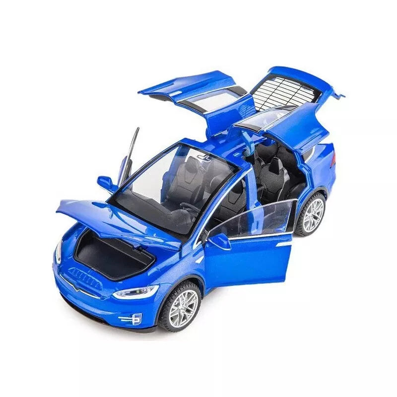 1:32 TESLA X90 MODEL Toy Car Metal Pull Back Diecast Car with Openable Door and Sound & Light Effects by ARNIYAVALA ππ