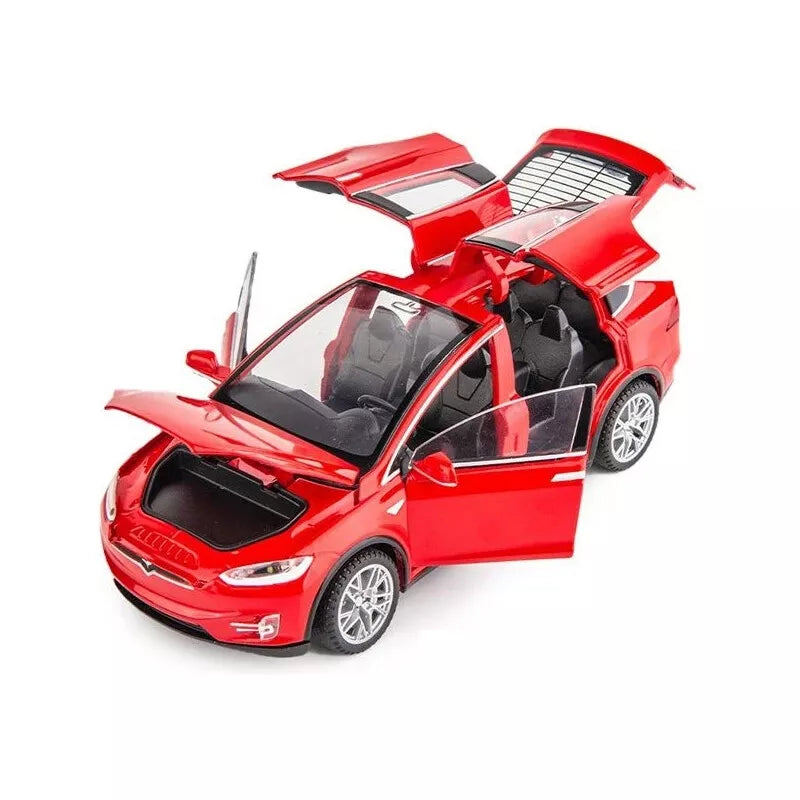 1:32 TESLA X90 MODEL Toy Car Metal Pull Back Diecast Car with Openable Door and Sound & Light Effects by ARNIYAVALA ππ