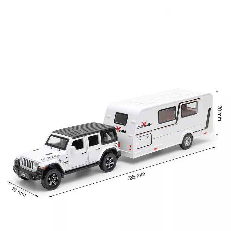 ARNIYAVALA 1:32 Wrangler with Trailer Alloy Die-Cast Toy Car Model with Sound & Light πβ¨