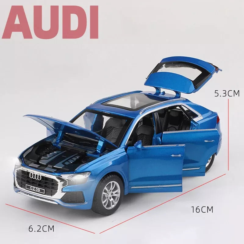 ARNIYAVALA π Audi Q8 1:32 High Simulation SUV Sound & Light Pull-Back Alloy Toy Car πβ¨πΆπ‘