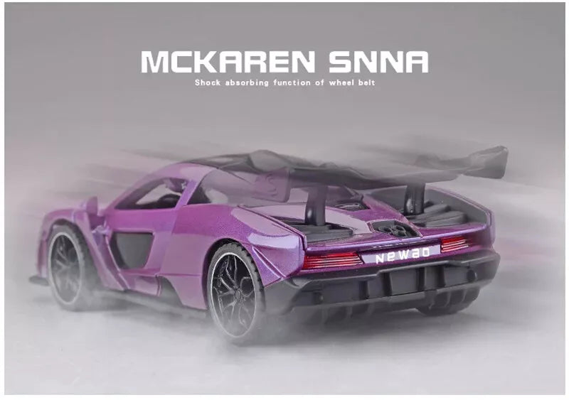 ARNIYAVALA π 1/32 McLaren Senna Alloy Sports Car Model Diecast Toy Vehicle with Sound & Light πΆπ‘