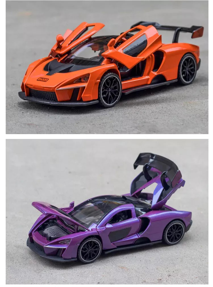 ARNIYAVALA π 1/32 McLaren Senna Alloy Sports Car Model Diecast Toy Vehicle with Sound & Light πΆπ‘