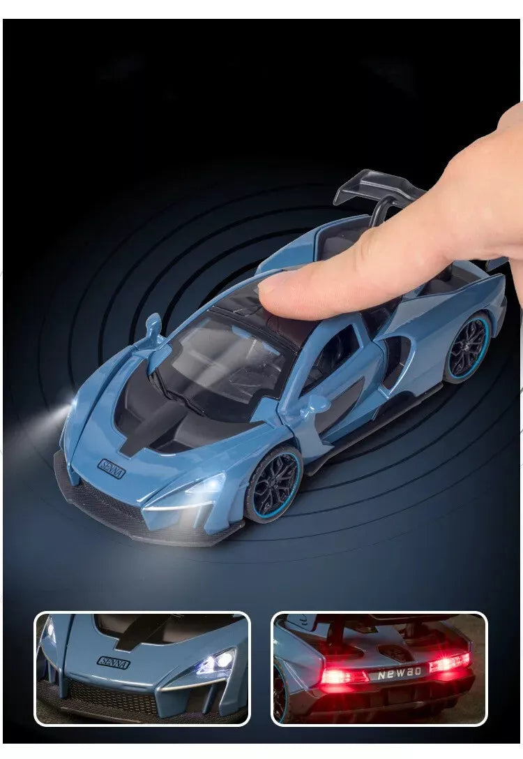ARNIYAVALA π 1/32 McLaren Senna Alloy Sports Car Model Diecast Toy Vehicle with Sound & Light πΆπ‘