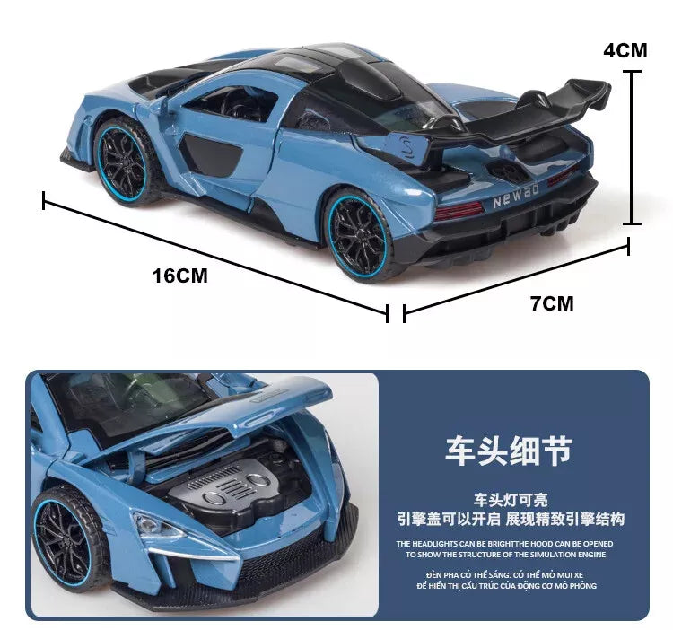 ARNIYAVALA π 1/32 McLaren Senna Alloy Sports Car Model Diecast Toy Vehicle with Sound & Light πΆπ‘