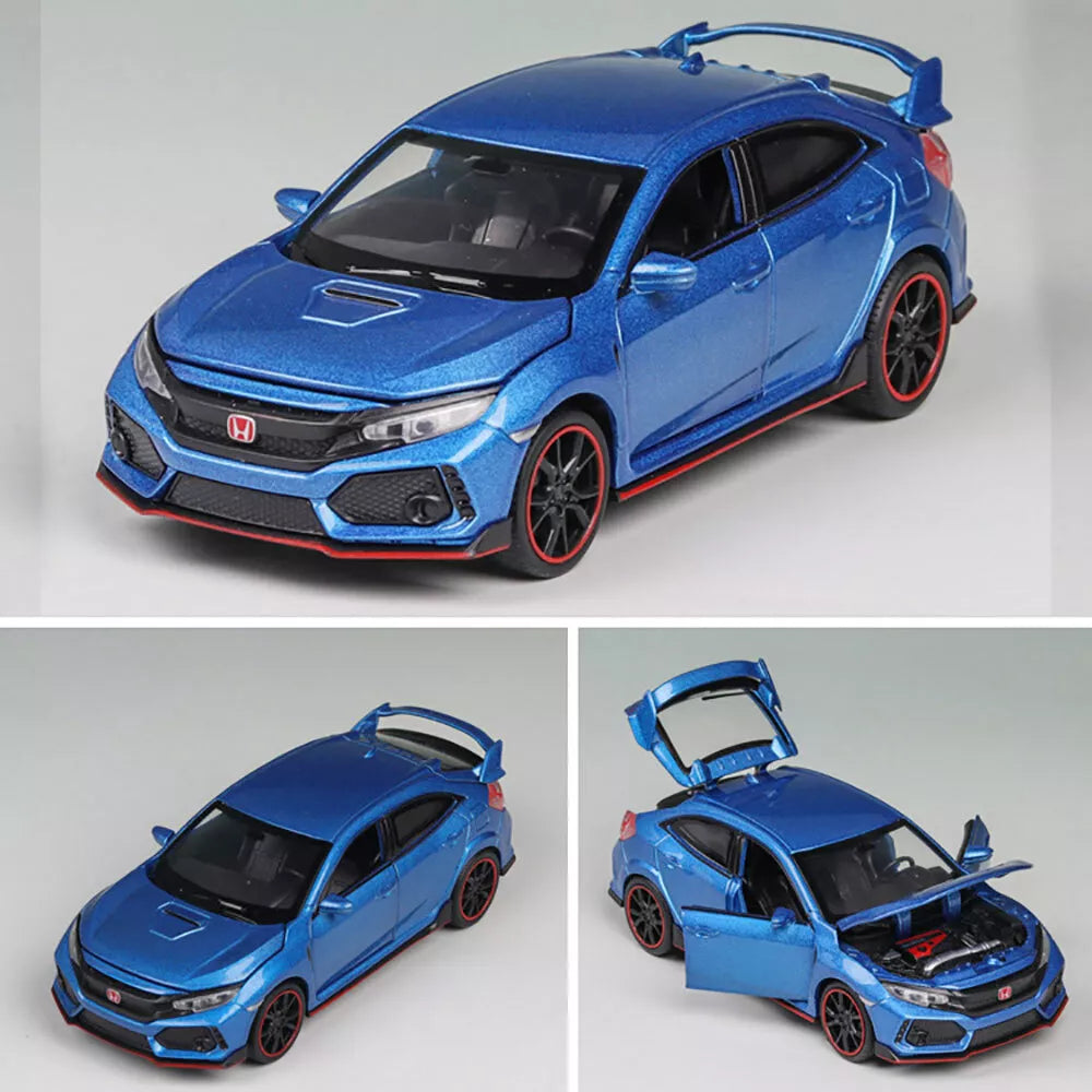 ARNIYAVALA 1:32 Scale Civic Type R Diecast Alloy Metal Pull Back Toy Car π, with Openable Doors πͺ, Music πΆ, Sound π, and Light π‘ Effects