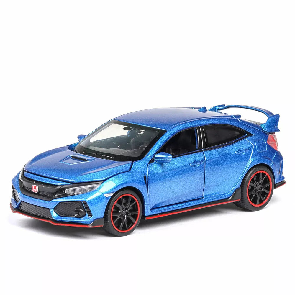 ARNIYAVALA 1:32 Scale Civic Type R Diecast Alloy Metal Pull Back Toy Car π, with Openable Doors πͺ, Music πΆ, Sound π, and Light π‘ Effects
