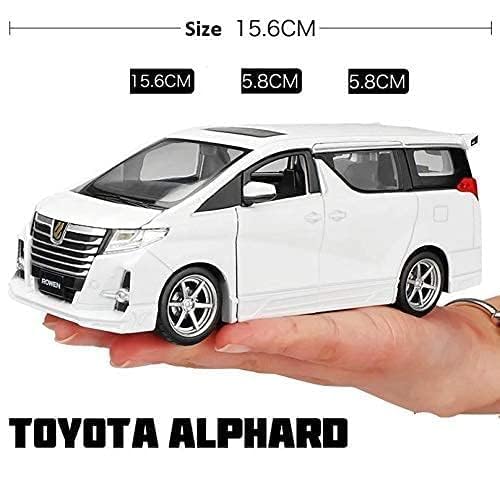 1:32 Alphard Alloy Die Cast Metal Car Model Diecast Metal Car With Light Sound Openable Door Pullback Toy Car For Kids Best Gifts Toys For Boys,Multicolor