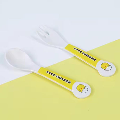 🌟 ARNIYAVALA Bamboo Fiber Dinner Set – Chick Design 🐣 – 5-Piece Tableware Set for Weaning Toddlers & Self-Feeding Baby 🍽️🌱