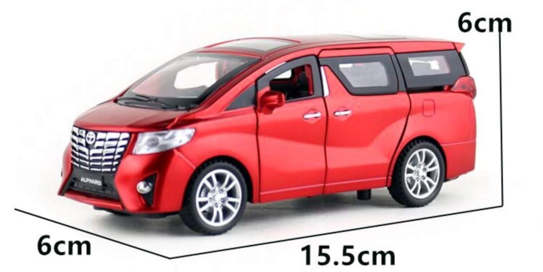 1:32 Alphard Alloy Die Cast Metal Car Model Diecast Metal Car With Light Sound Openable Door Pullback Toy Car For Kids Best Gifts Toys For Boys,Multicolor