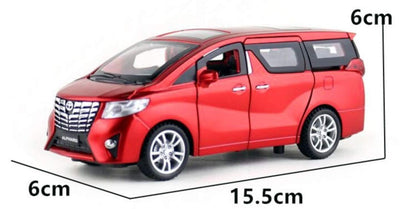 1:32 Alphard Alloy Die Cast Metal Car Model Diecast Metal Car With Light Sound Openable Door Pullback Toy Car For Kids Best Gifts Toys For Boys,Multicolor