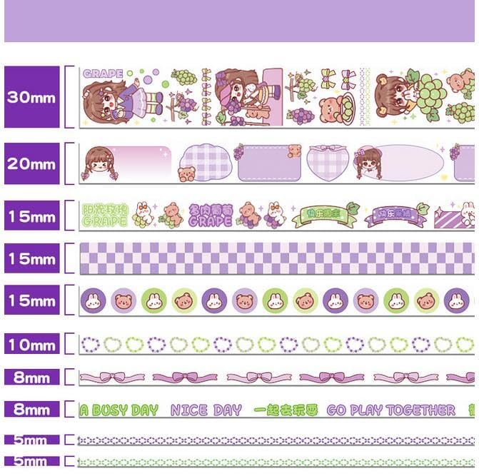 Washi Tape Set - 100 Pcs Designer Decorative Masking Tapes with 20 Pcs Kawaii Stickers, Tweezer, Pen and Spatula in 3 Layer Box, Tapes for DIY Art & Crafts, Wrapping (B)