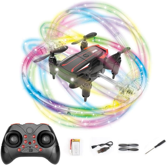 Cool Led Drone 360Degree Roll Colorful Luminous Ball Stunt Tumbling Quadcopter Toy Children's Mini Remote Control Flying Toy