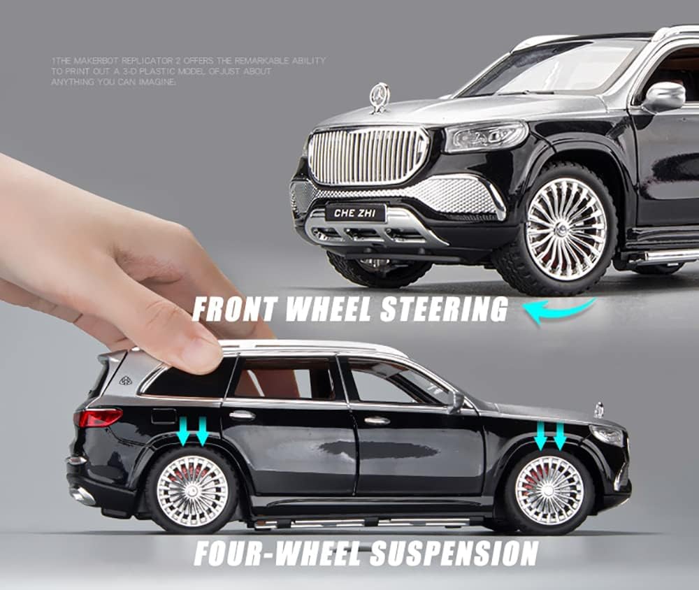 1/24 Scale Diecast Cars Maybach GLS600 Alloy Car Toy Model