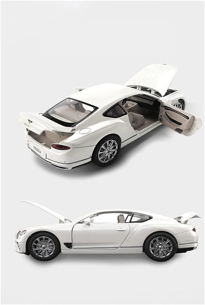 1/24 Bentley Continental GT Model Car Alloy Diecast Toy Car Collectible Pull Back Toy Vehicles with Sound and Light Door Can Be Opened for Girls Boys Gift