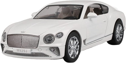 1/24 Bentley Continental GT Model Car Alloy Diecast Toy Car Collectible Pull Back Toy Vehicles with Sound and Light Door Can Be Opened for Girls Boys Gift