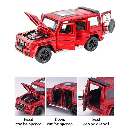 1:32 Scale Benz G63 AMG Model Car 🚗, Zinc Alloy Pull Back Toy Car 🛠️ with Realistic Sound 🎶 and Light 💡 Effects – Perfect for Car Enthusiasts and Collectors 🏎️