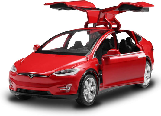 1:32 TESLA X90 MODEL Toy Car Metal Pull Back Diecast Car with Openable Door and Sound & Light Effects by ARNIYAVALA 🚗🔋