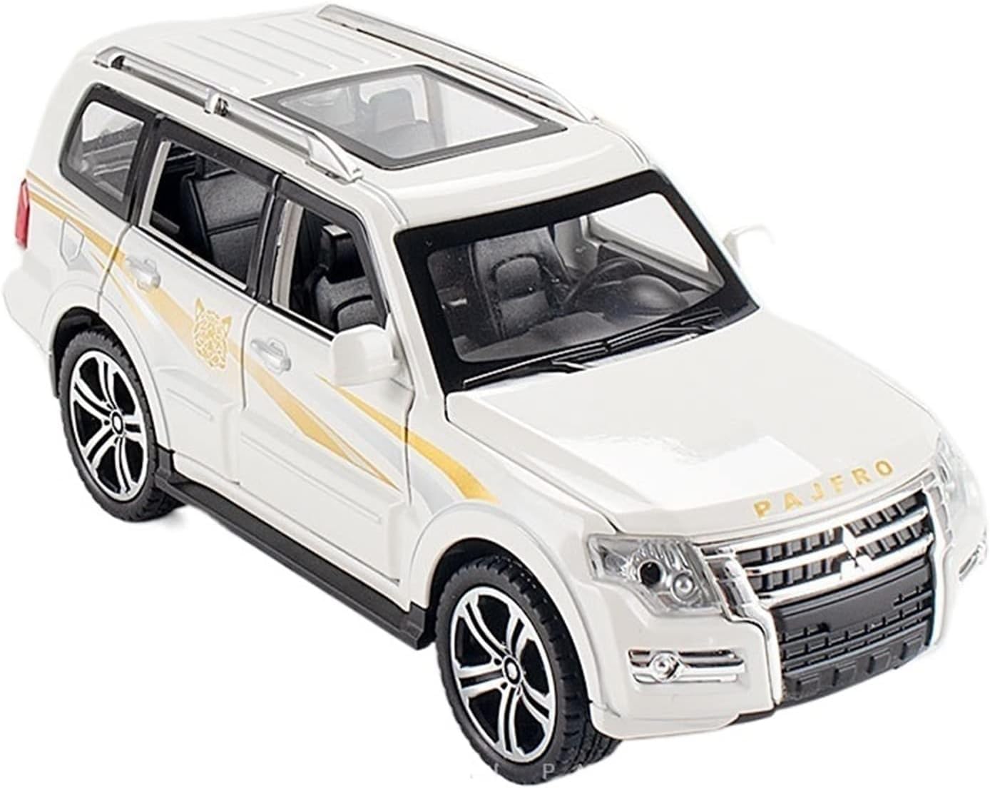 1/32 Scale Mitsubishi Pajero SUV Diecast Car Model Toy, Pull Back, Sound & Light