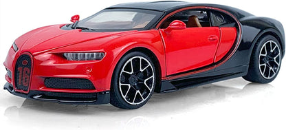 1:32 Bugatti Chiron zinc Alloy Pull Back Car Diecast Electronic Toys with Lights and Music