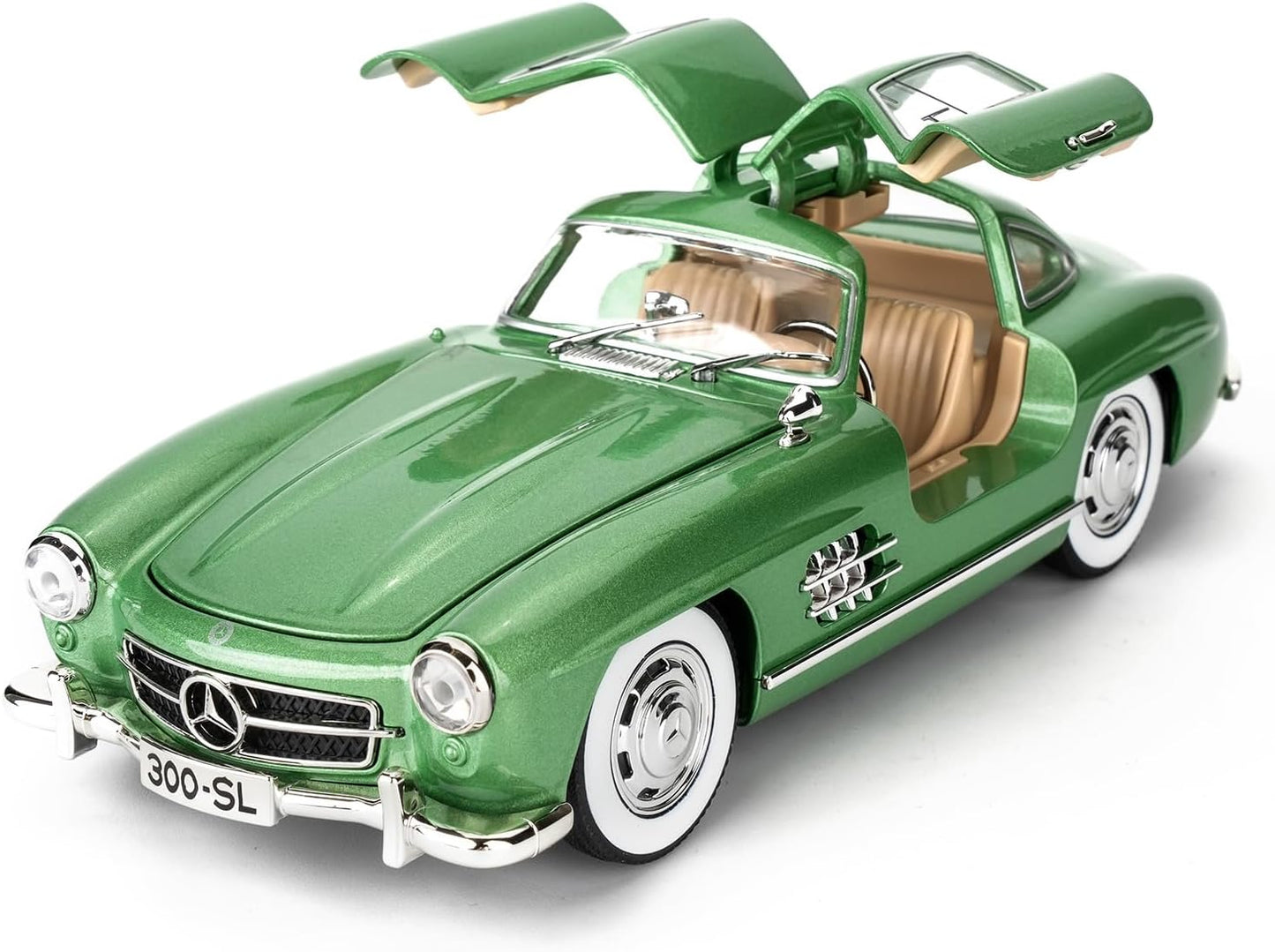 Benz 300 SL Classic Cars Model Car, Zinc Alloy Pull Back Toy car with Sound and Light for Kids Boy Girl Gift