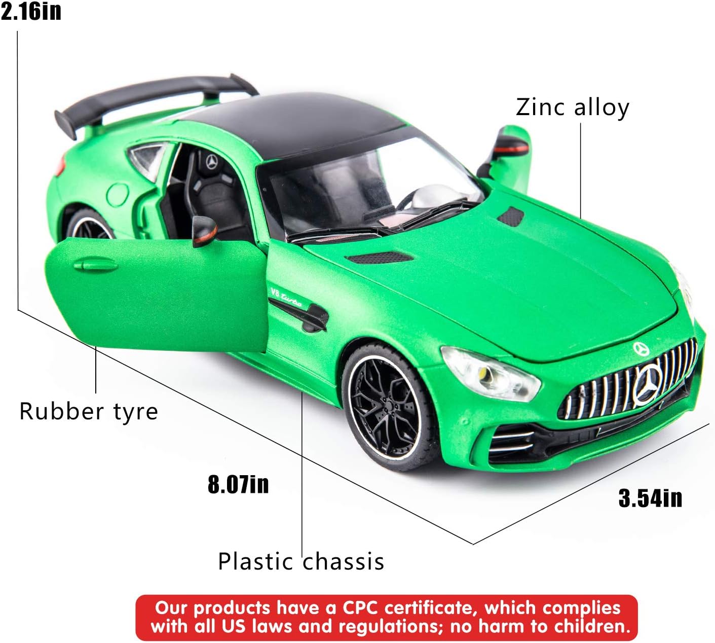 1/24 Benz AMG GTR Toy Cars Model Car